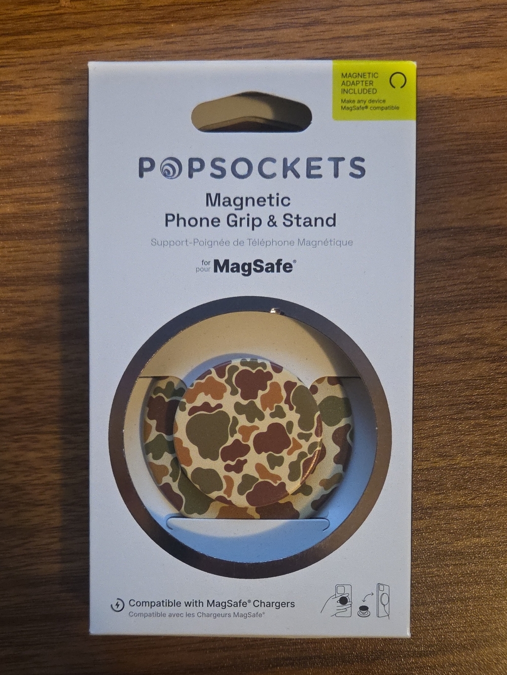 PopSockets Magnetic Phone Grip & Stand - Camo Green Brown Tan